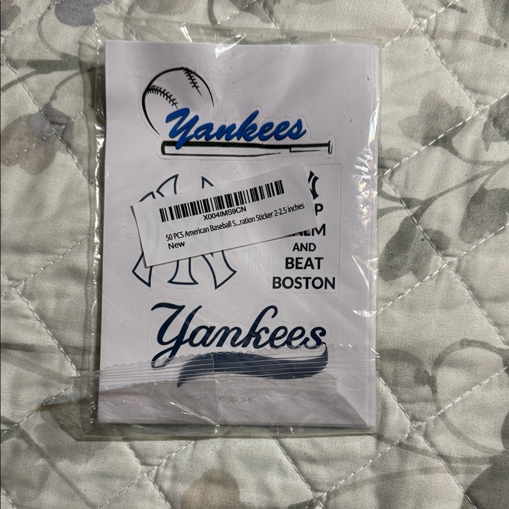 Yankees Sticker Sheet - Navy Blue and White